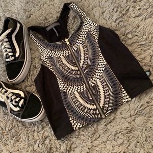 Kendall and Kylie crop top w/ zipper